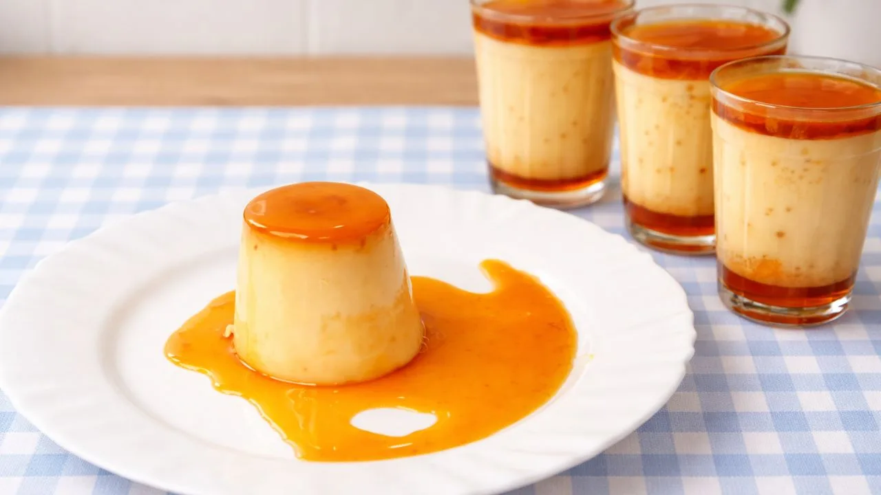 Imagem da Receita de Pudim Sem Forno no Copo Americano.